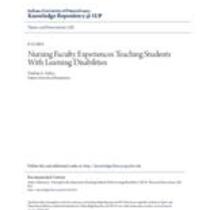 Nursing faculty experiences teaching students with learning disabilities