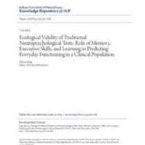 Ecological validity of traditional neuropsychological tests: role of memory, executive skills, and learning in predicting everyday functioning in a clinical population