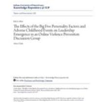 effects of the big five personality factors and adverse childhood events on leadership emergence in an online violence prevention discussion group