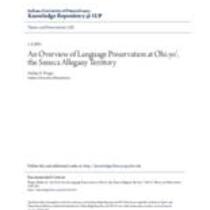 overview of language preservation at ohi:yo'., the seneca allegany territory