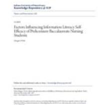 Factors influencing information literacy self-efficacy of prelicensure baccalaureate nursing students