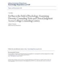 Fat bias in the field of psychology: examining diversity counseling texts and clinical judgment across college counseling centers