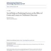 Social roles as predicting factors on the effect of gains and losses on treatment outcome