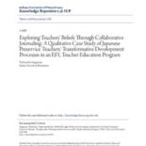 Exploring teachers' beliefs through collaborative journaling: a qualitative case study of japanese preservice teachers' transformative development processes in an efl teacher education program