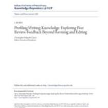 Profiling writing-knowledge: exploring peer review feedback beyond revising and editing