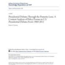 Presidential debates through the posterity lens: a content analysis of policy frames in u.s. presidential debates from 1960-2012