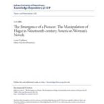 emergence of a pioneer: the manipulation of hagar in nineteenth-century american women's novels