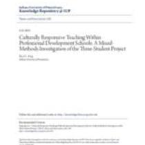Culturally responsive teaching within professional development schools: a mixed-methods investigation of the three-student project
