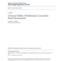 Criterion validity of mathematics curriculum-based measurement