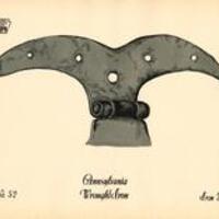 PA Wrought Iron Iron Hinge Plate 52