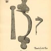 PA Wrought Iron Thumb Latch Bar and Strike Epharata Cloister