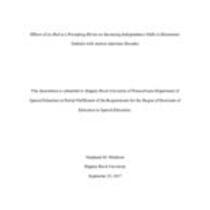 Effects of an iPad as a prompting device on increasing independence skills in elementary students with autism spectrum disorder