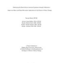 Embodying the Black/African-American experience through collaborative improvised music and dance/movement