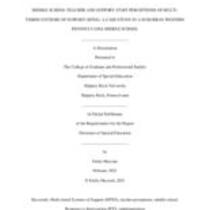 Middle school teacher and support staff perceptions of Multi-Tiered Systems of Support (MTSS)