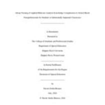 Group training of applied behavior analysis knowledge competencies to school-based paraprofessionals for students in substantially separated classrooms