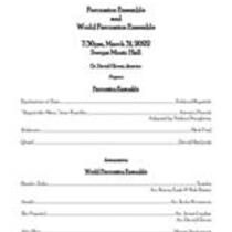 Percussion Ensemble and World Percussion Ensemble