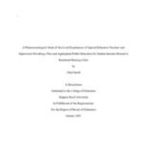 A phenomenological study of the lived experiences of special education teachers and supervisors providing a free and appropriate public education for student-inmates housed in restricted housing units