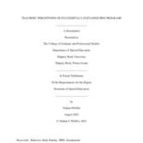Teachers' perceptions of successfully sustained PBIS programs