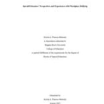 Special educators' perspectives and experiences with workplace bullying