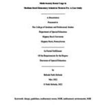 Multi-sensory room usage in medium-sized elementary schools in western PA