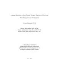 Language discourse in music therapy