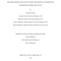 Exploring general education teachers' perceptions of children with disabilities in general education