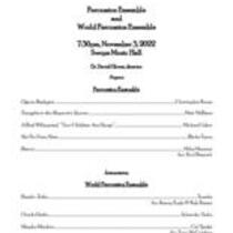 Percussion Ensemble and World Percussion Ensemble