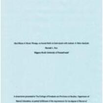 The effects of music therapy on social skills in individuals with autism