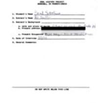 Shaffer, Fred Interview Transcript