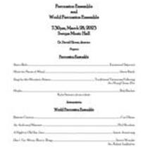 Percussion Ensemble and World Percussion Ensemble