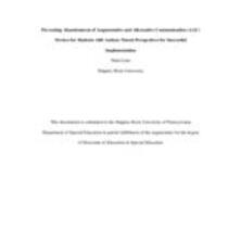 Preventing Abandonment of Augmentative and Alternative Communication (AAC) Devices for Students with Autism: Parent Perspectives for Successful Implementation