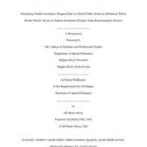 Examining student assistance program data in a rural public school to determine which factors predict access to student assistance program team recommended services
